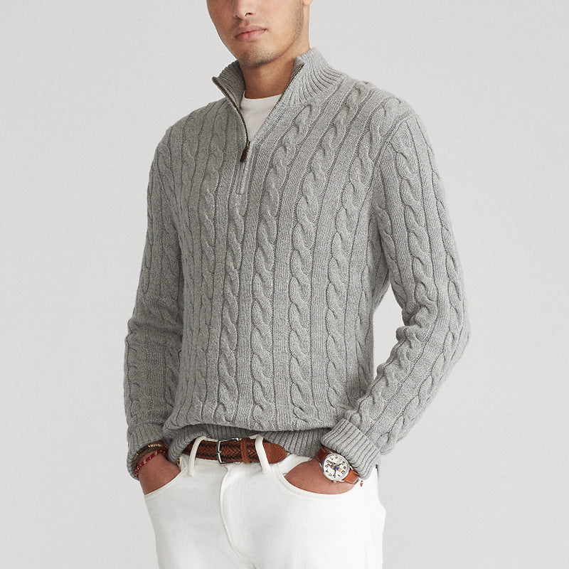 Travor - Cotton Zip Sweater