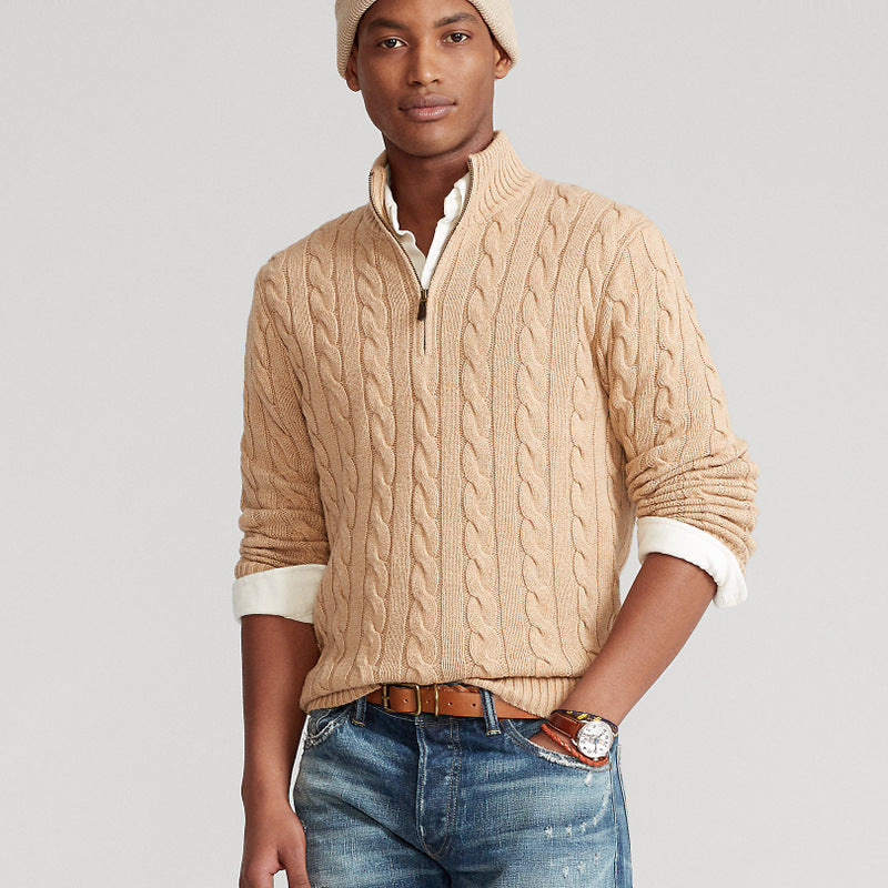 Travor - Cotton Zip Sweater