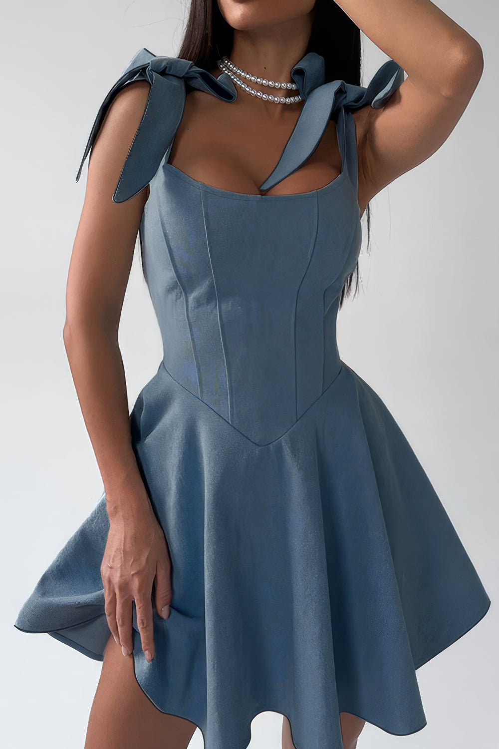 Denim Corset Mini Dress