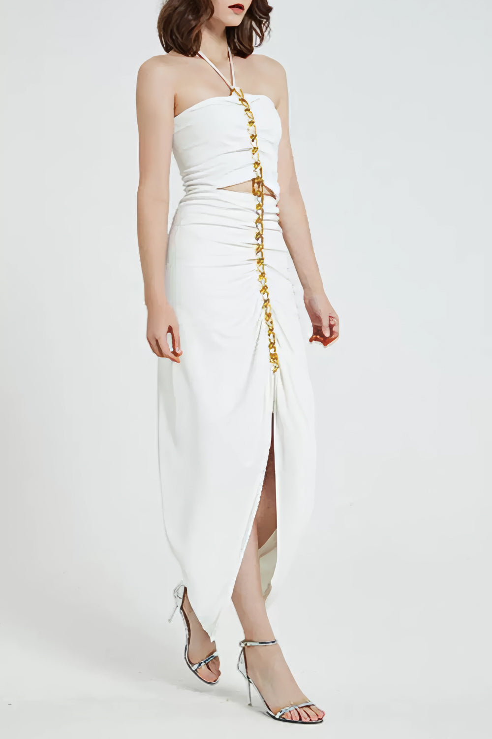 Maxi Dress Gold Chain Detailing