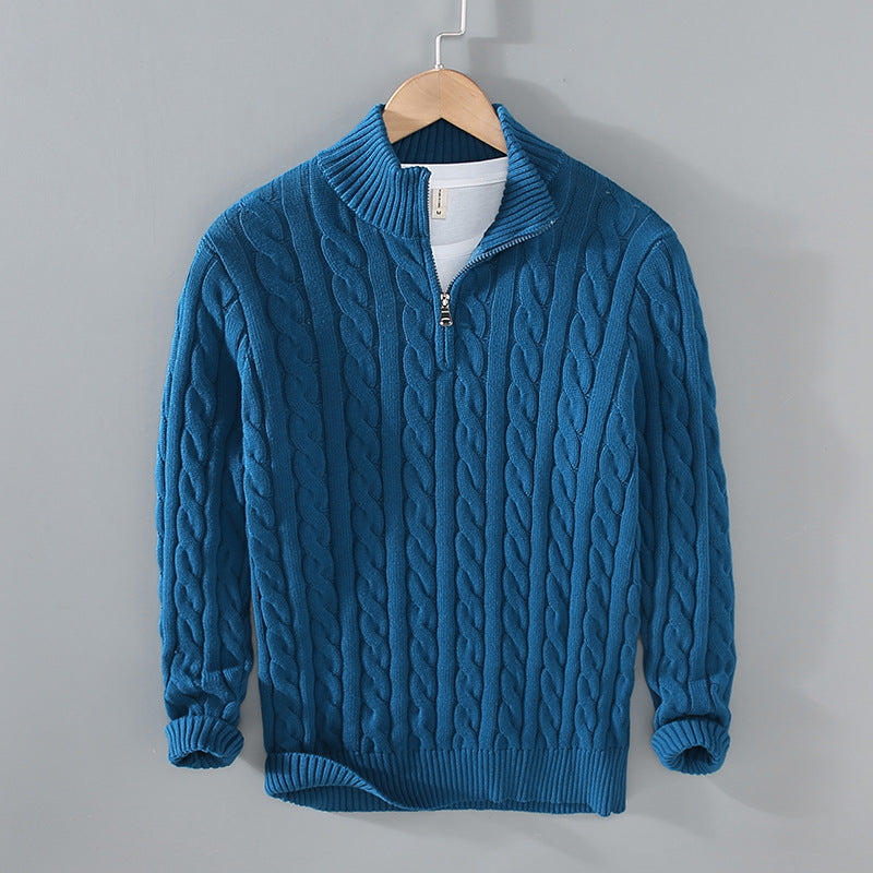 Travor - Cotton Zip Sweater