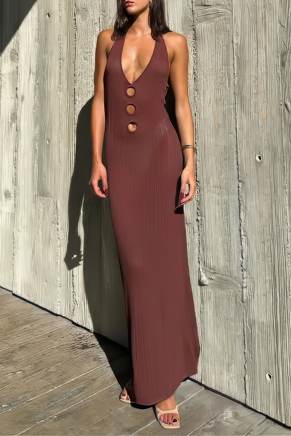 Halter Cover-Up Maxi Dress