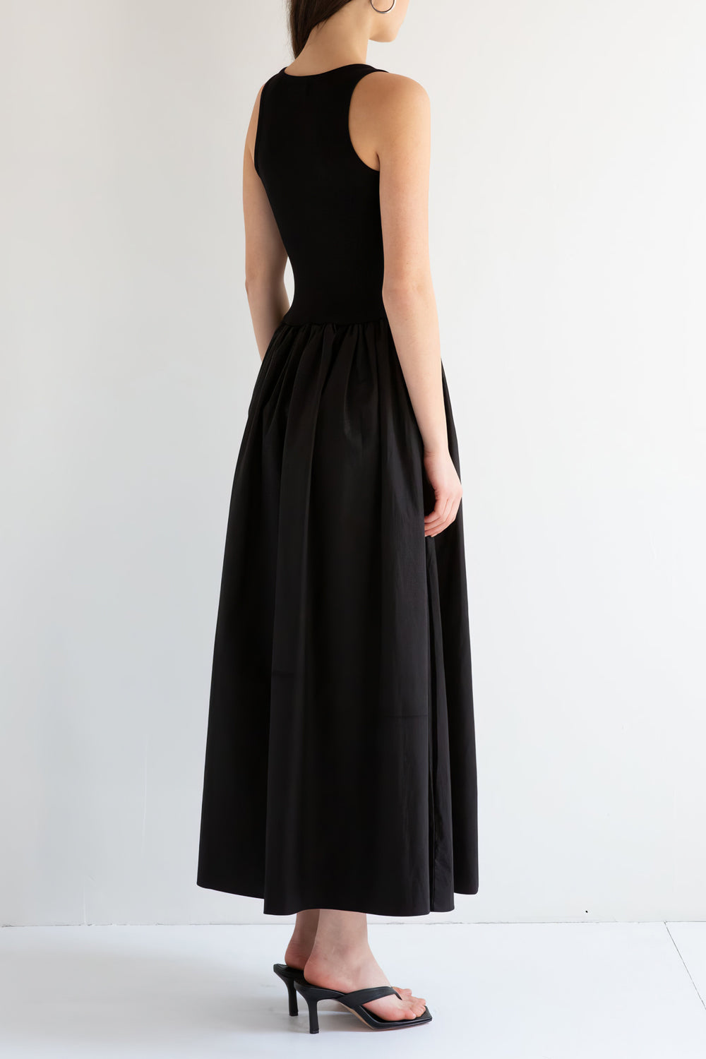 Sleeveless Flared Skirt Maxi Dress