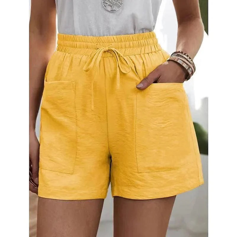 DELPHINE™ | HOGE TAILLE SHORT MET ELASTIEK