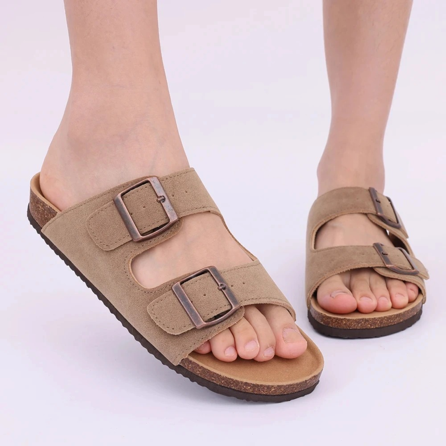 Sandalen met kurken hak - Chanda