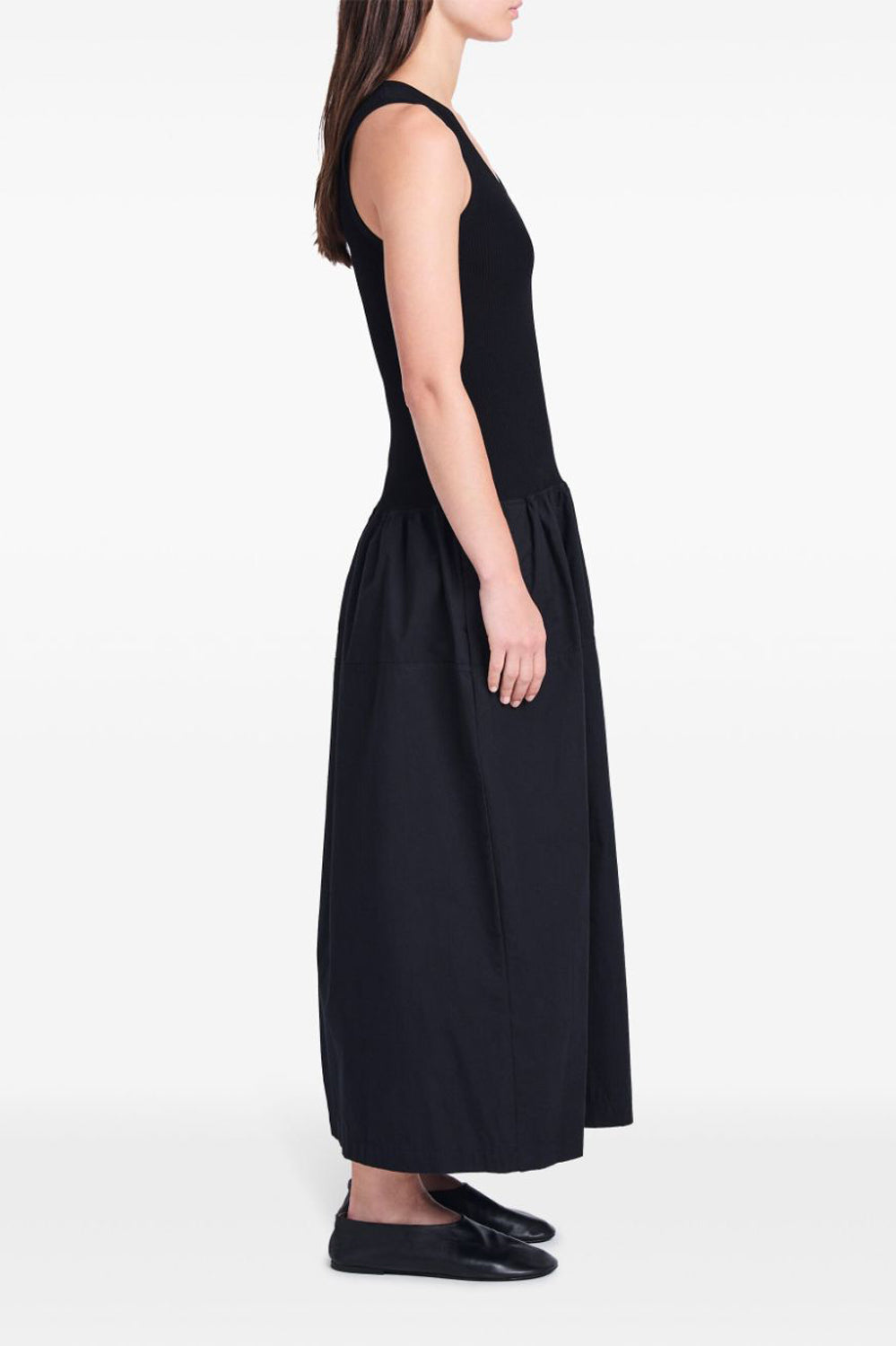 Sleeveless Rib Knit Maxi Dress