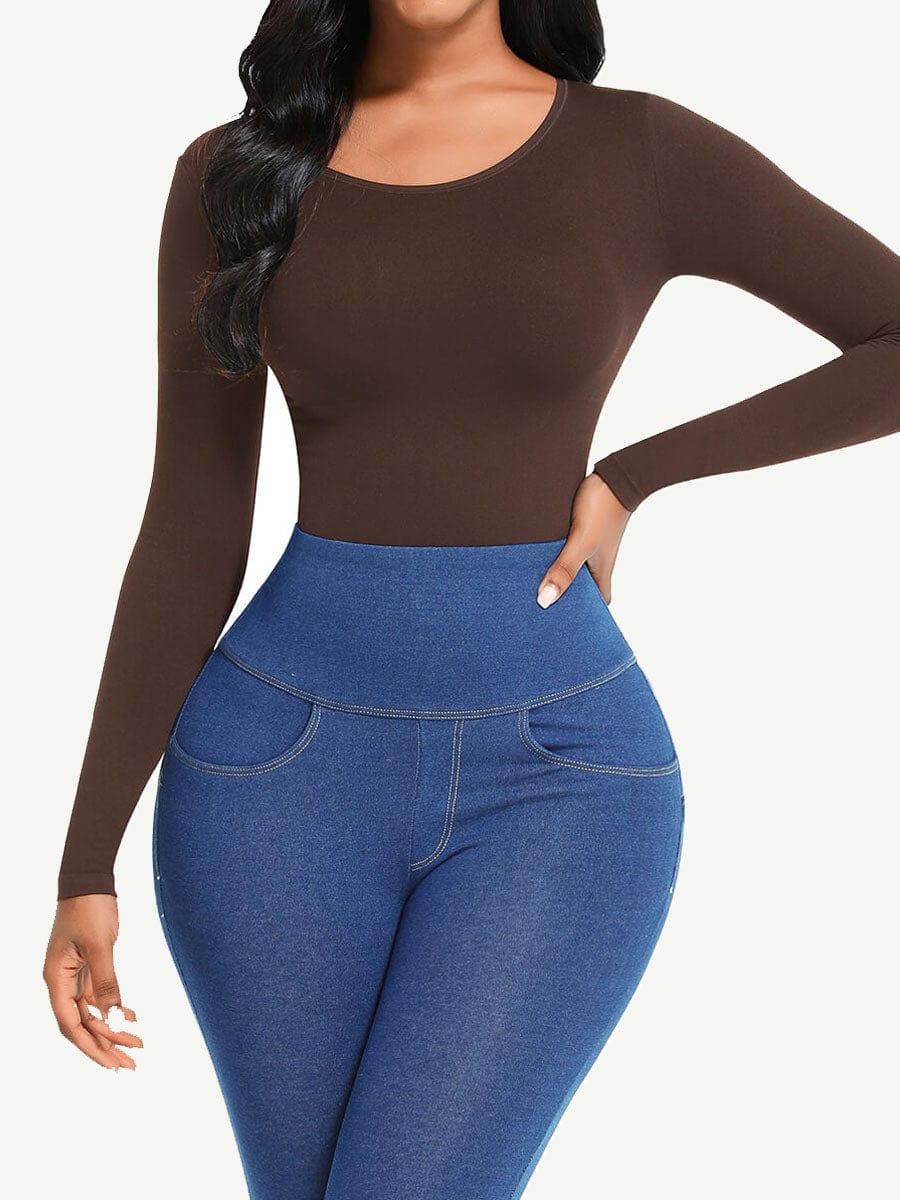 Sculpt™ | Correcting Seamless Bodysuit with Long Sleeves