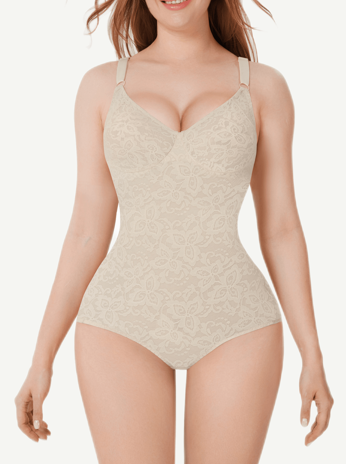 Sculpt™ | Correcting Elegant V-neck Lace Body with Belly Shaping