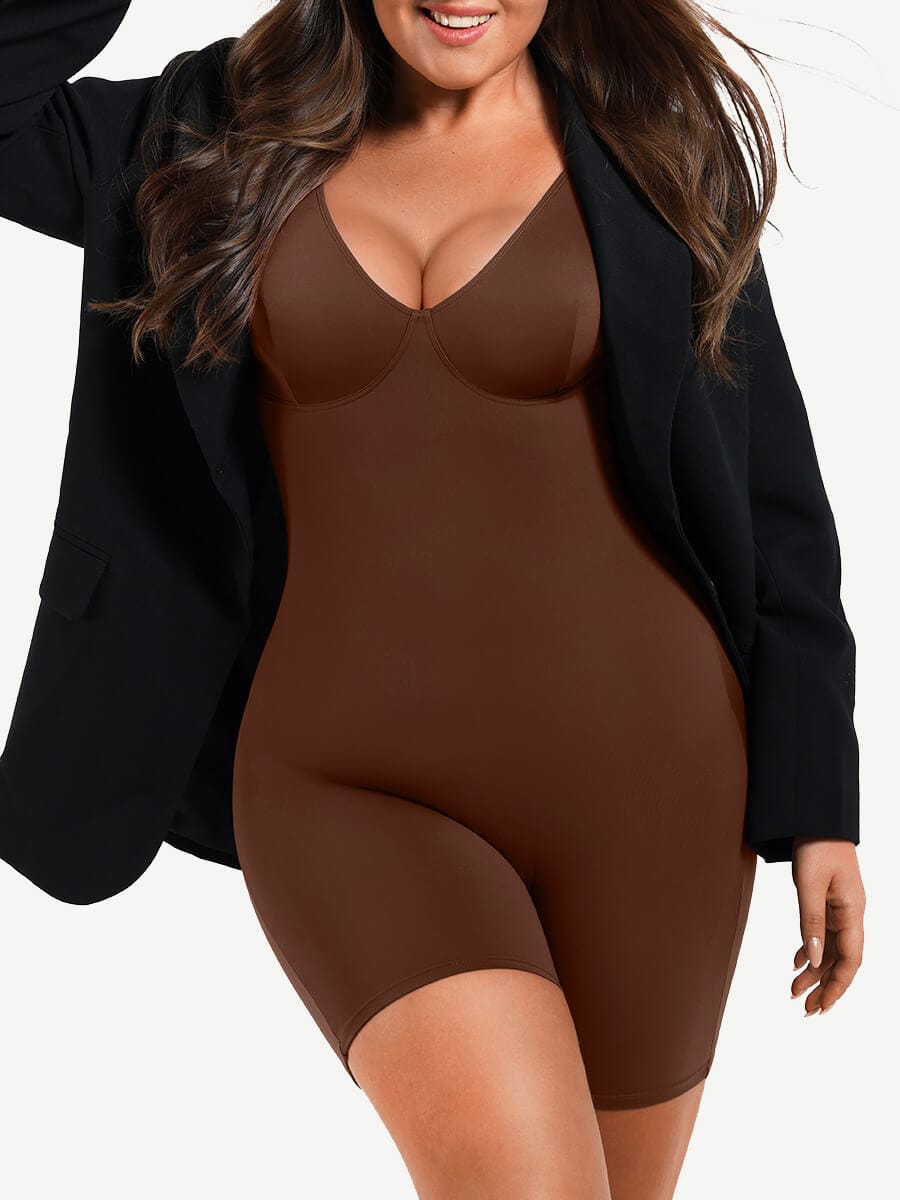 Sculpt™ | Deep V-Neck Long Sleeve Body Shaper