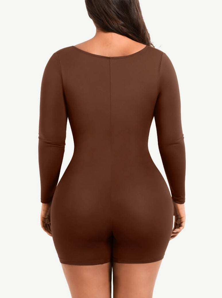 Sculpt™ | Deep V-Neck Long Sleeve Body Shaper