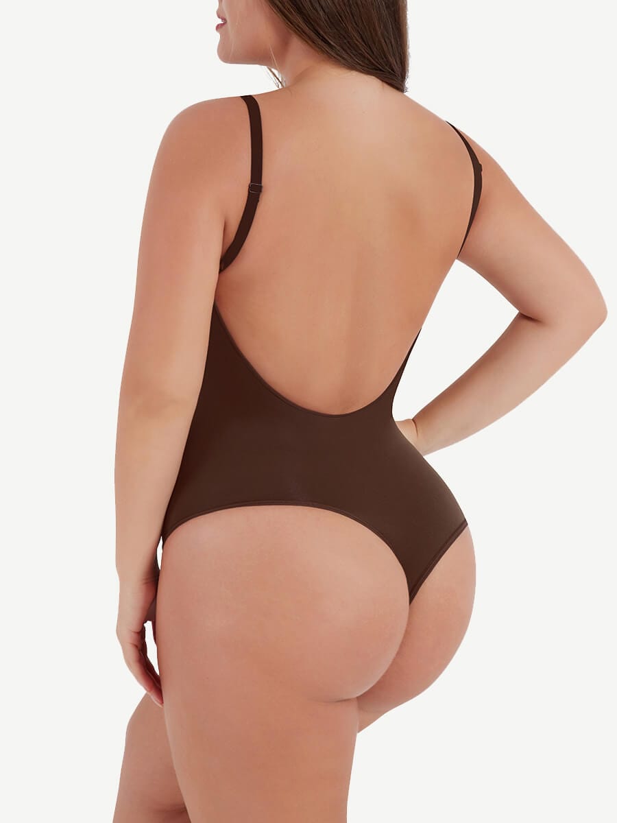 SCULPT™ | CORRIGERENDE NAADLOZE BODYSUIT MET OPEN RUG EN STRING