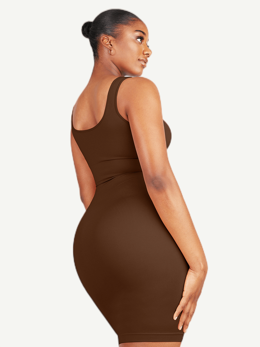 Sculpt™ | Shaper Mini Dress with Square Neckline