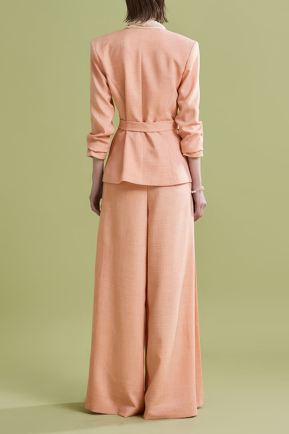 Two-Piece Set with Blazer and Pleated Trouser