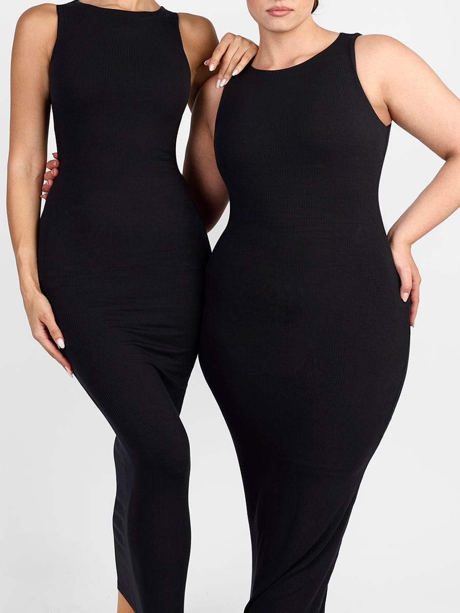 Sculpt™ | Chic Ribbed Long Shaping Dress