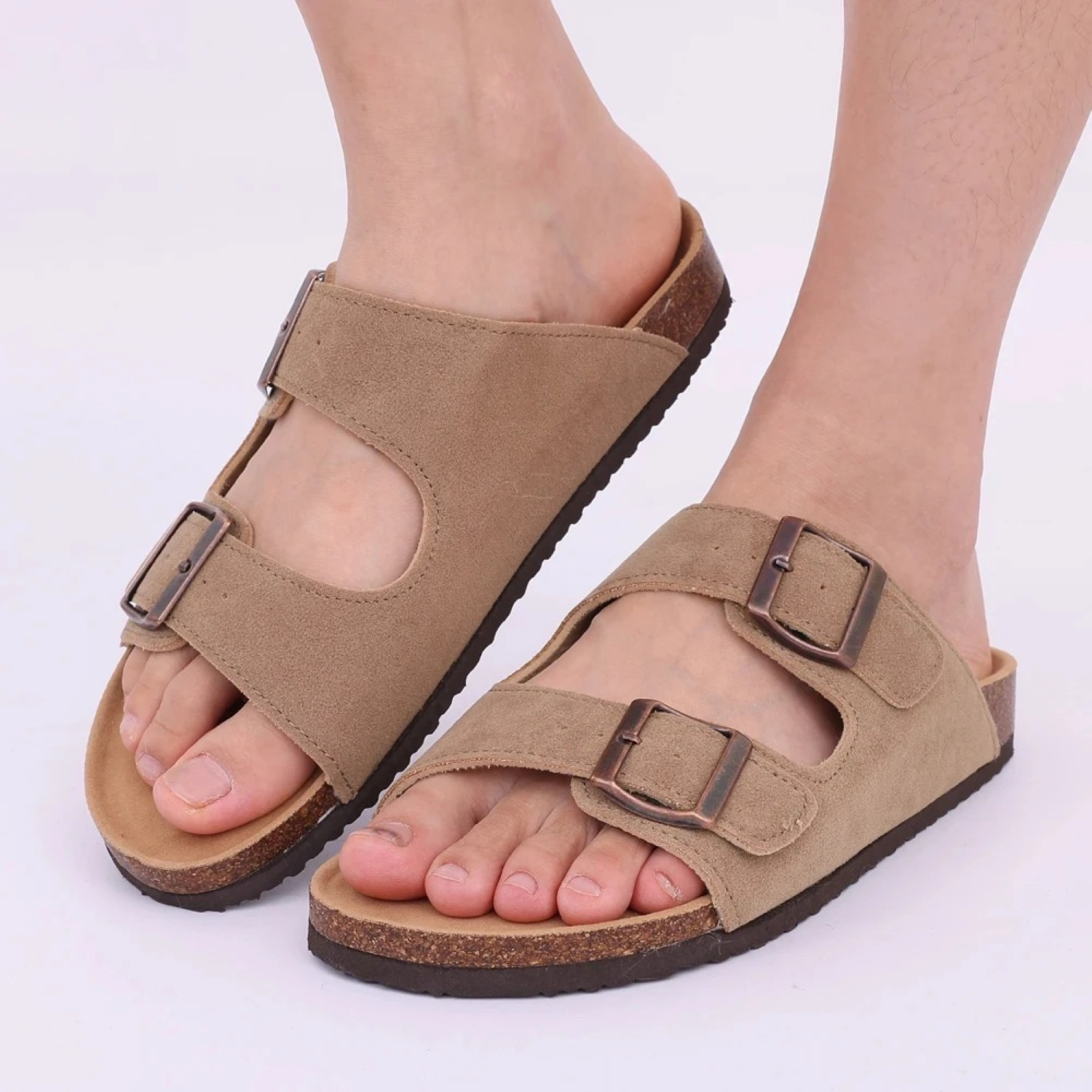 Sandalen met kurken hak - Chanda