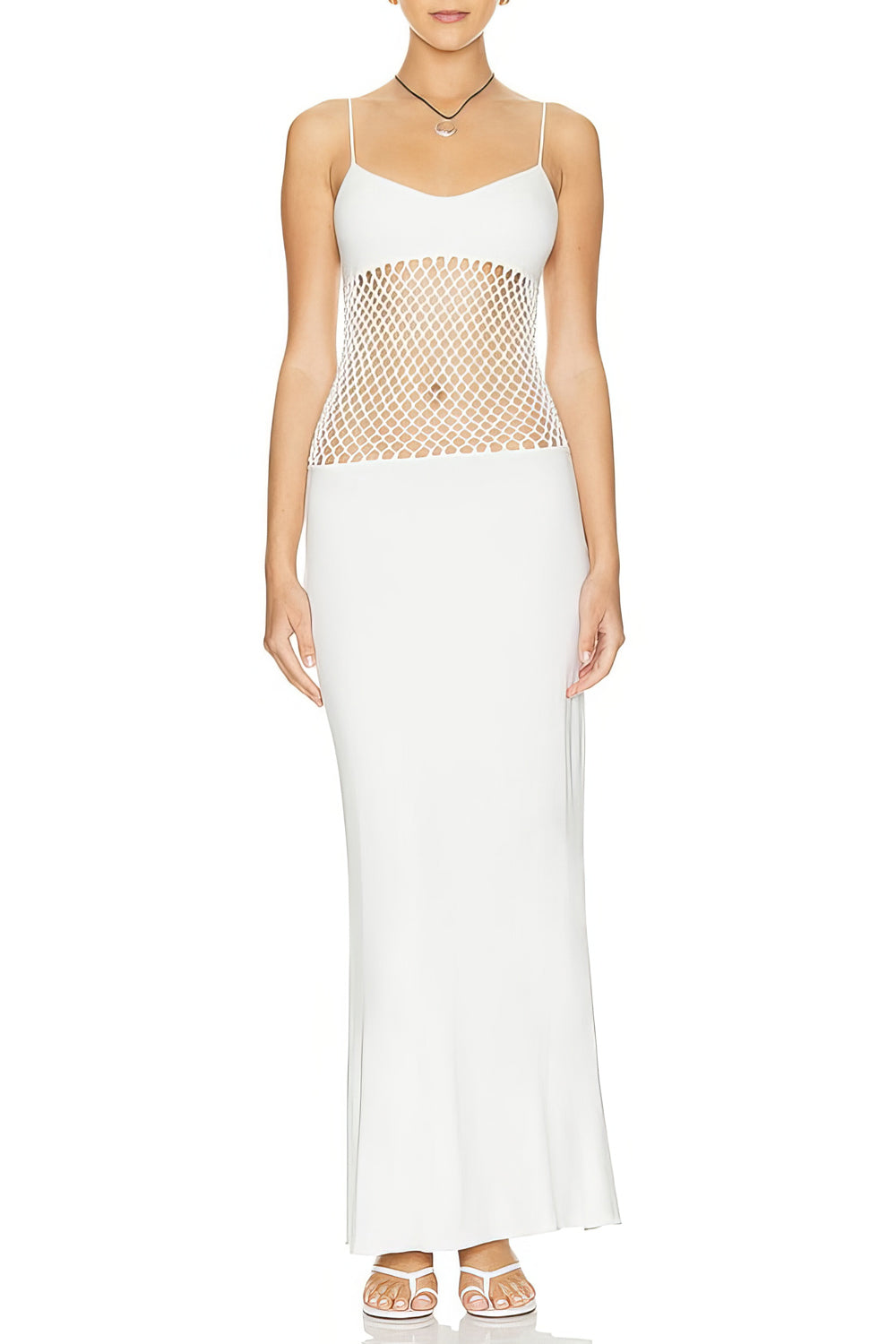 Sleeveless Waist Cut-Out Maxi Dress