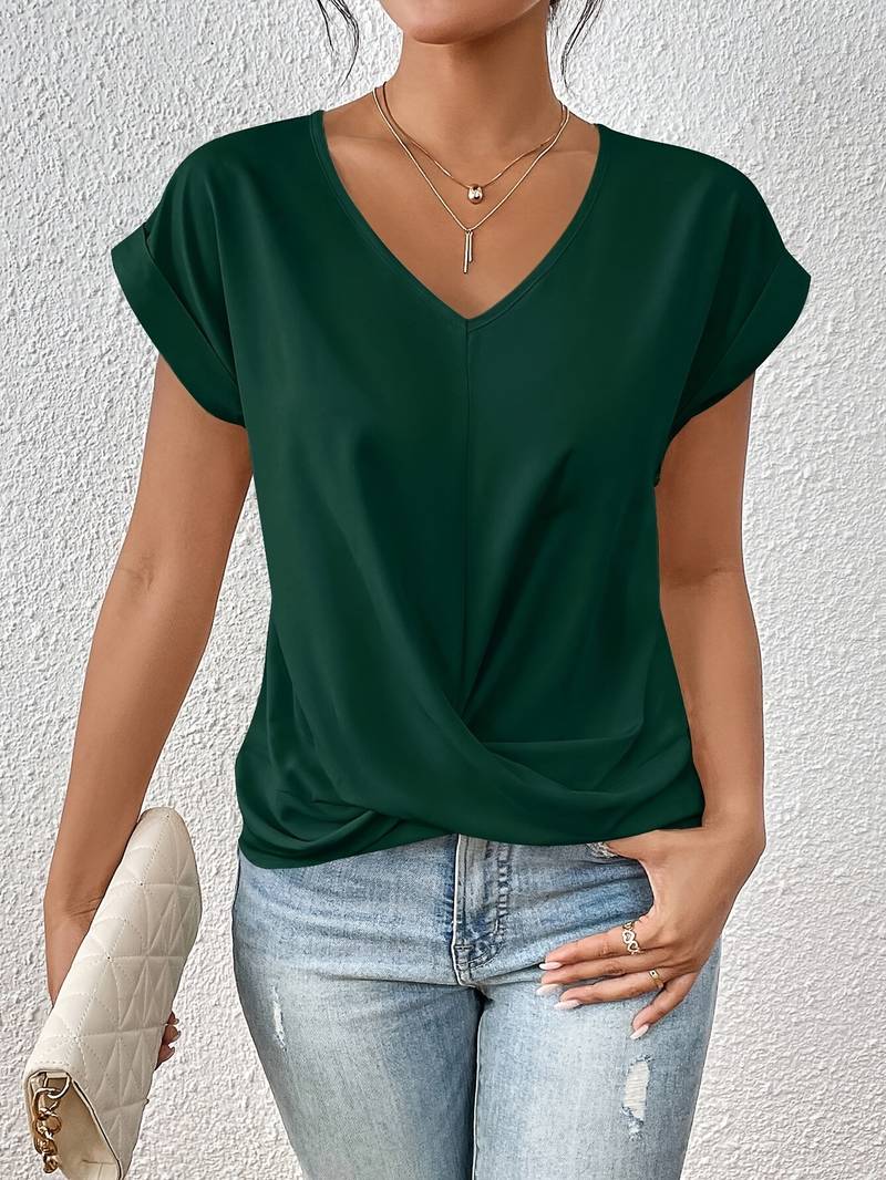 TIZIANA™ | CASUAL T-SHIRT MET KORTE MOUWEN