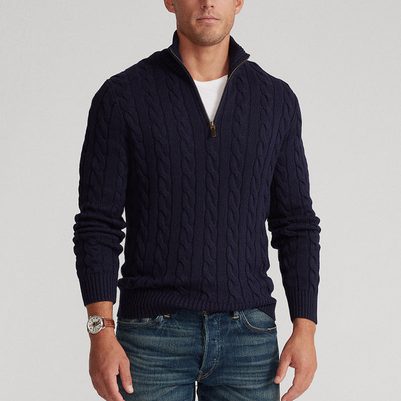 Travor - Cotton Zip Sweater