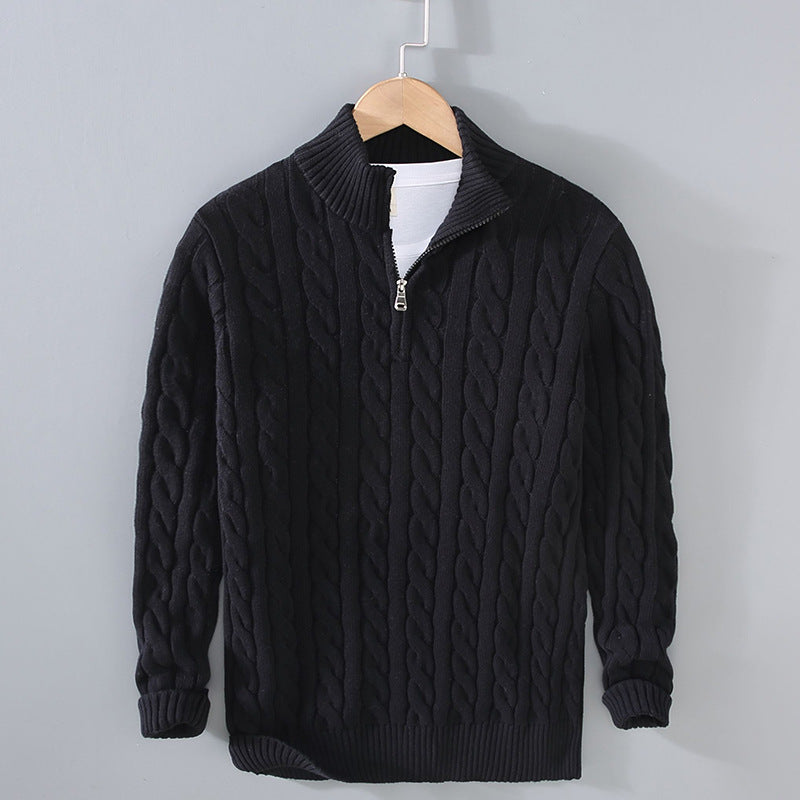 Travor - Cotton Zip Sweater