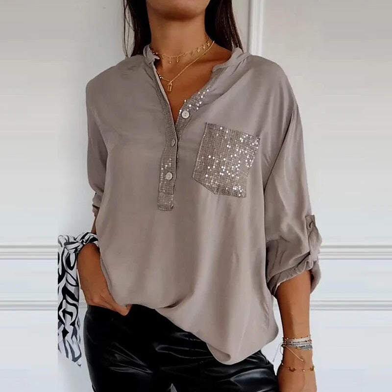 MARINA™ | Casual top met pailletten