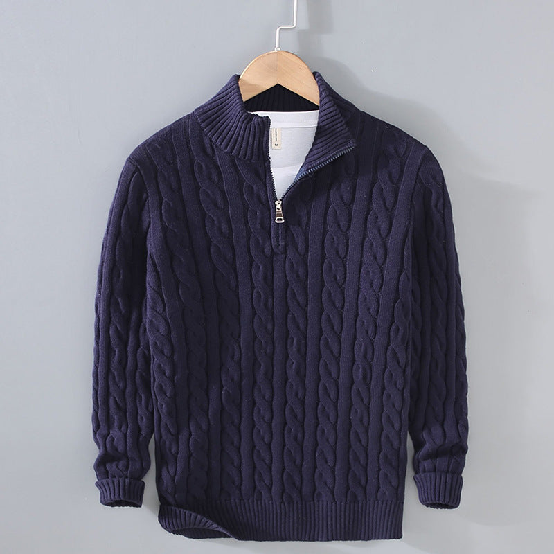 Travor - Cotton Zip Sweater