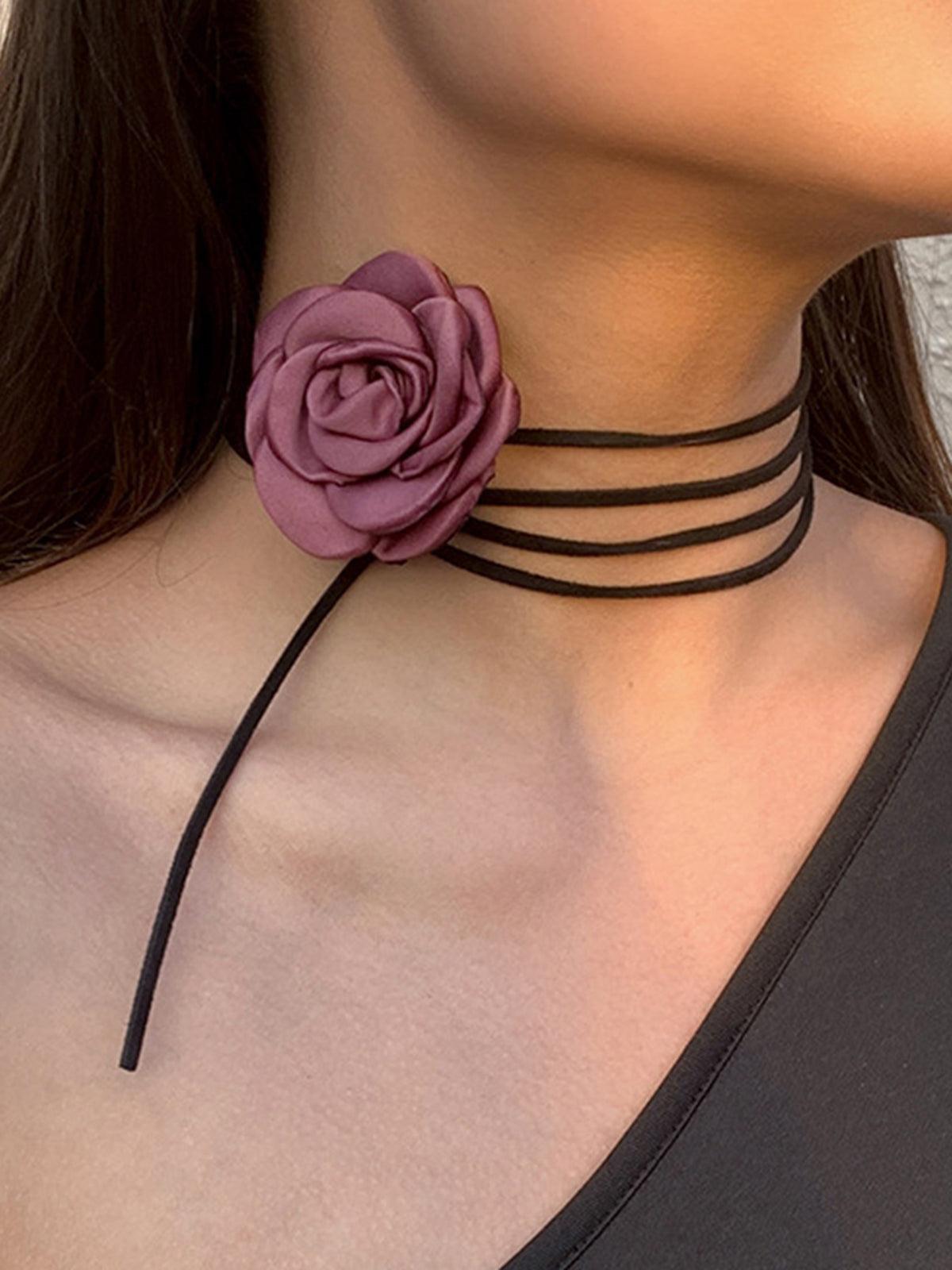 Rozet Bud Choker Ketting