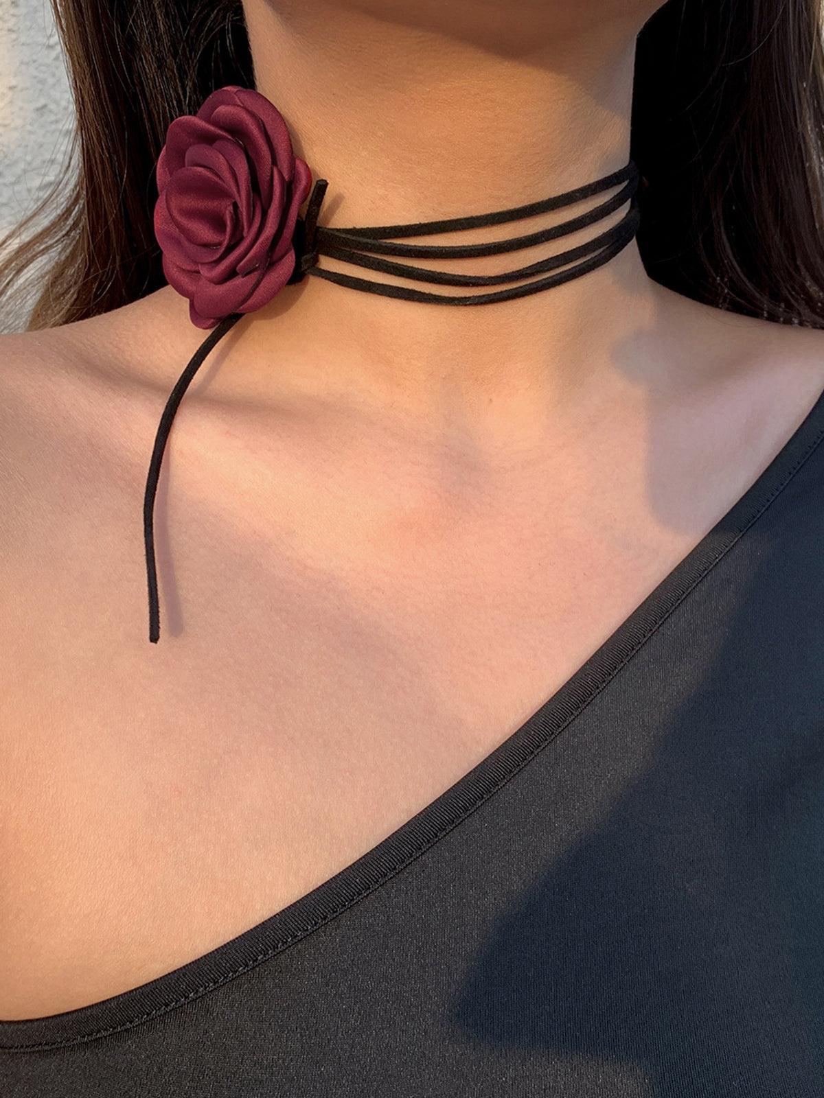 Rozet Bud Choker Ketting