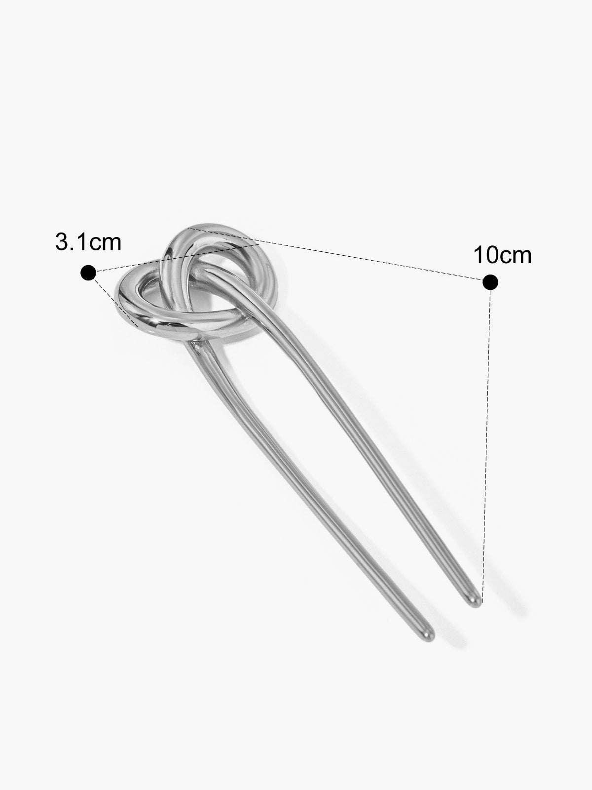 Stainless Knotted Hairpin