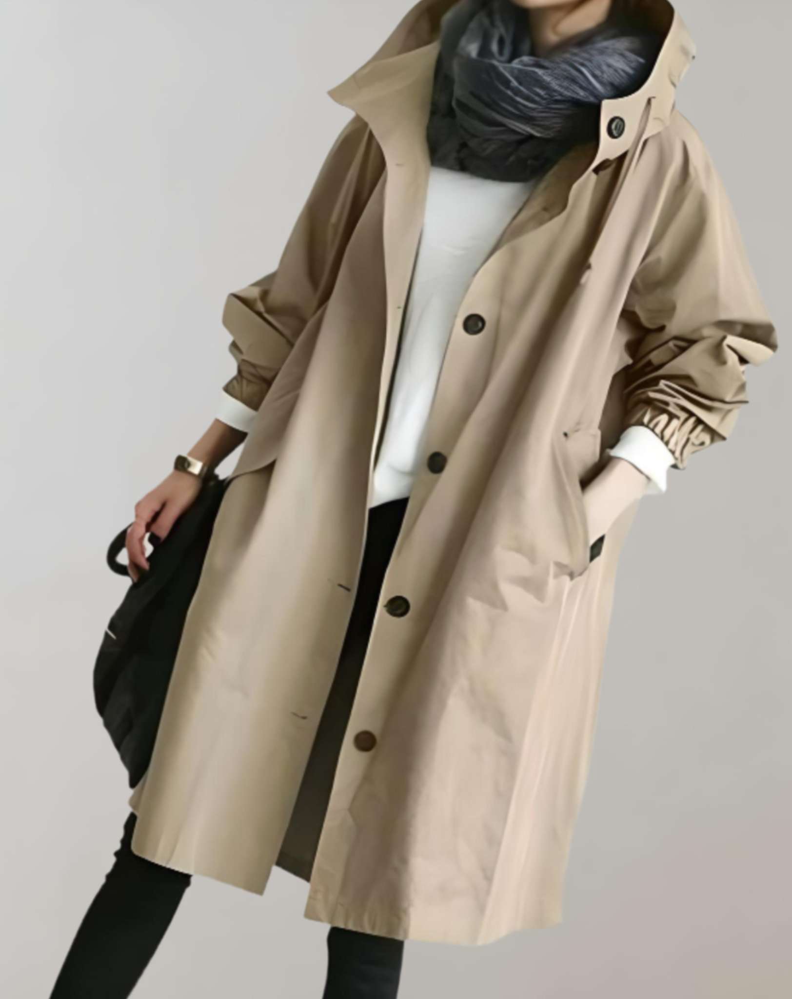 Darce™ | Waterdichte en warme trenchcoat met capuchon