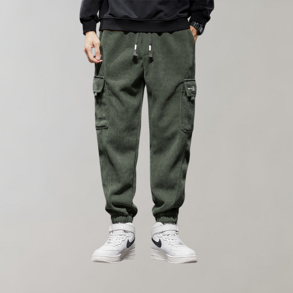 Casual corduroy cargo broek voor heren