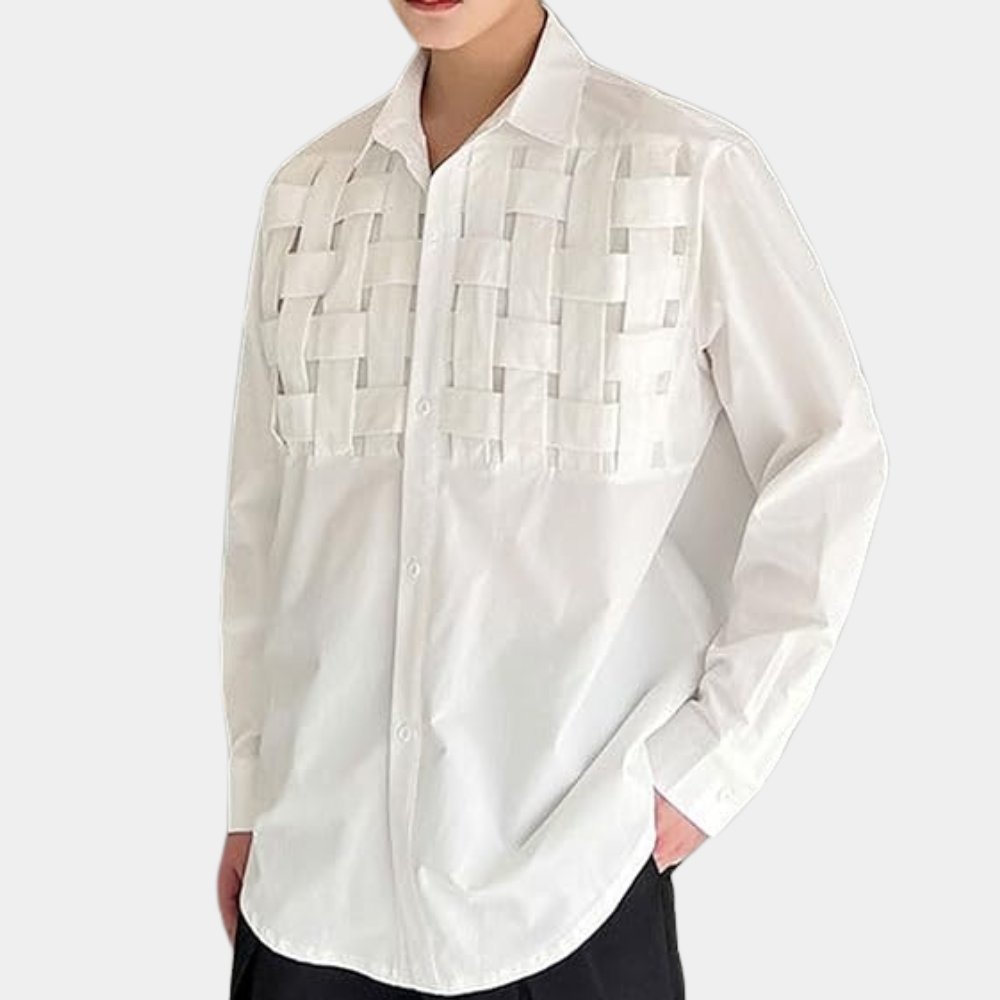 Zbigniew - Modern Herenshirt met Elegante Vlecht