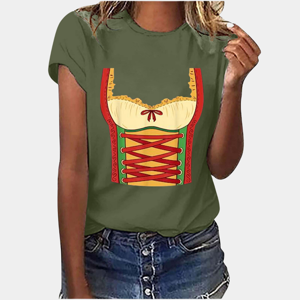 Amaya - Trendy Oktoberfest T-shirt met Comfort voor Dames