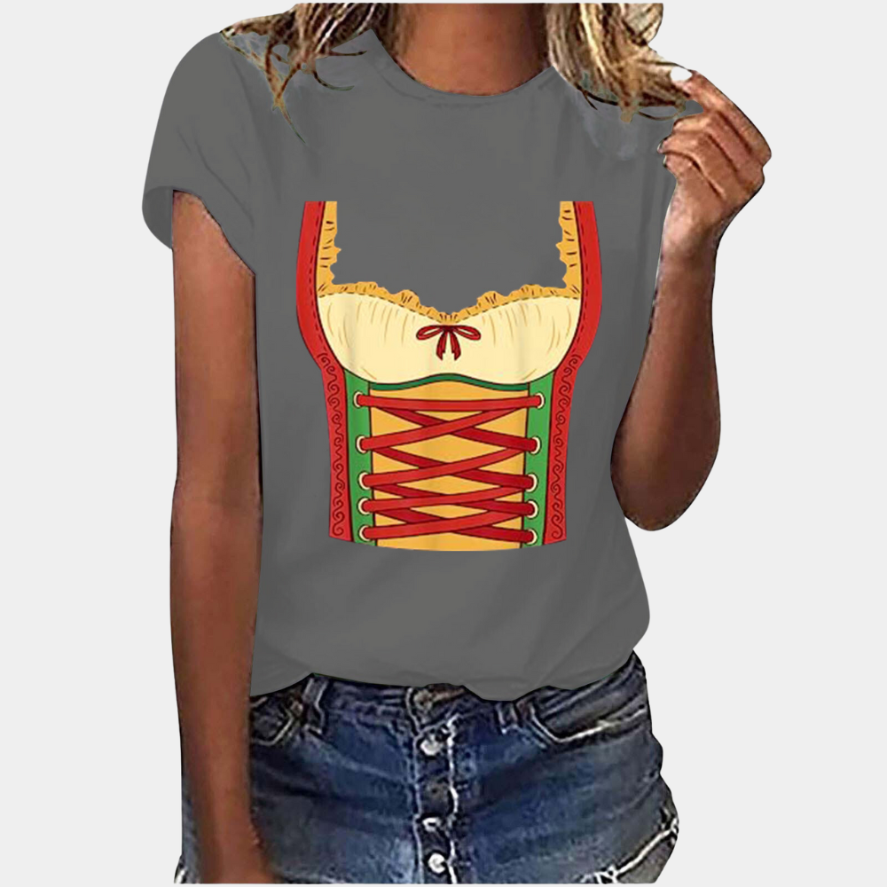 Amaya - Trendy Oktoberfest T-shirt met Comfort voor Dames