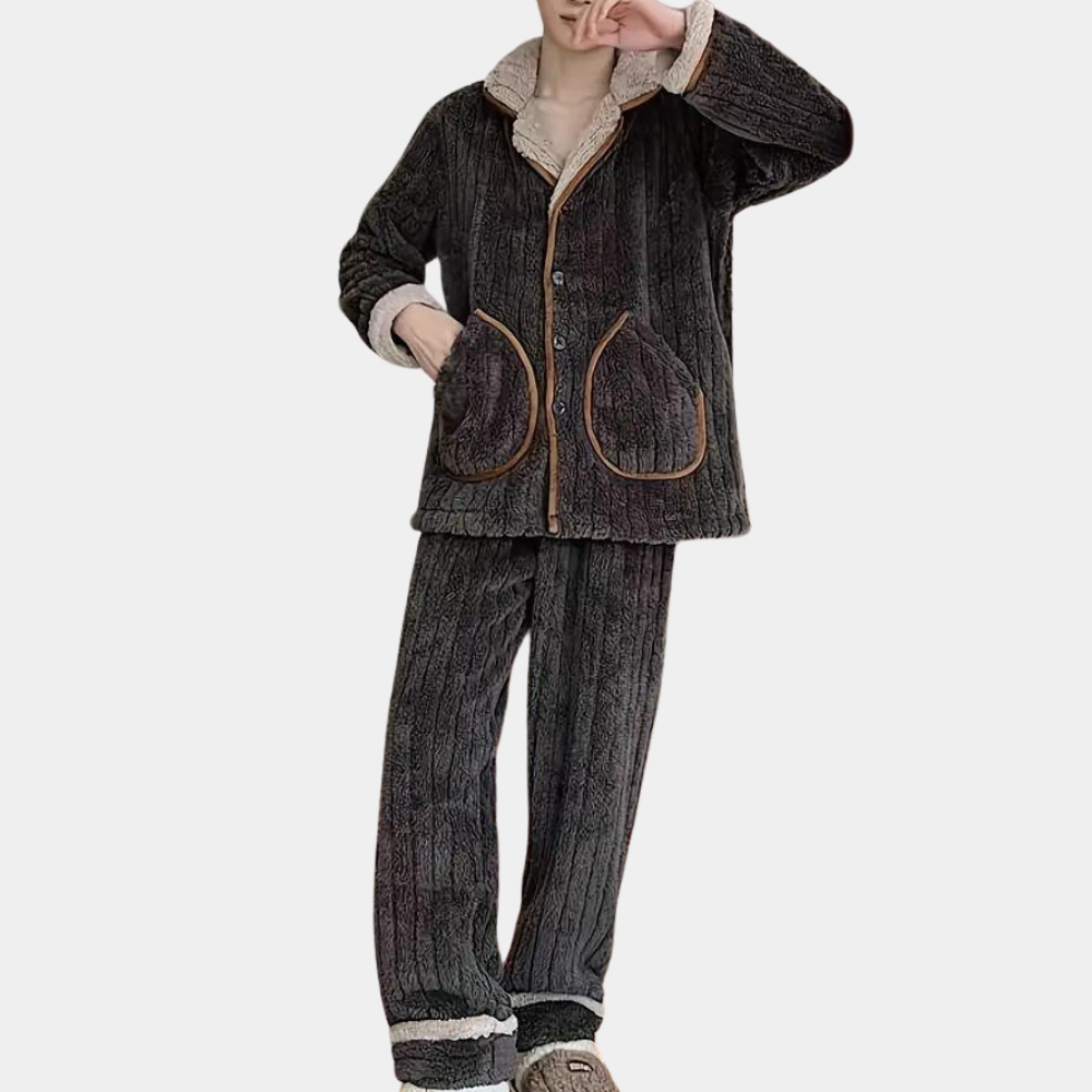 Dawson - Mannen Relaxed Fit Warme Pyjama Set