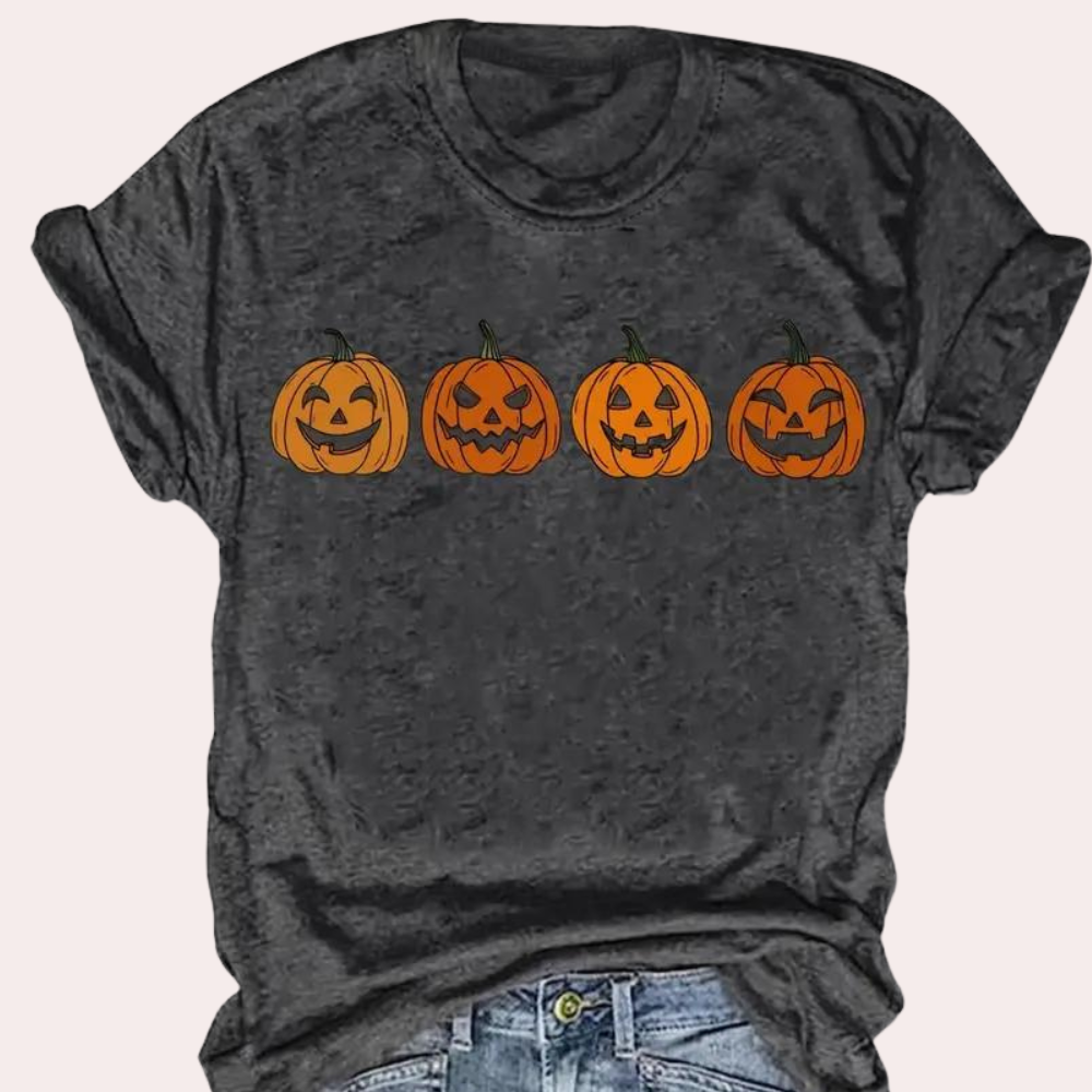 Maco - Casual Halloween Pompoen T- shirt voor dames