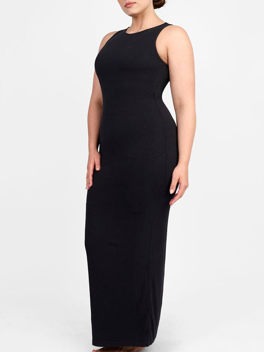 Sculpt™ | Chic Ribbed Long Shaping Dress