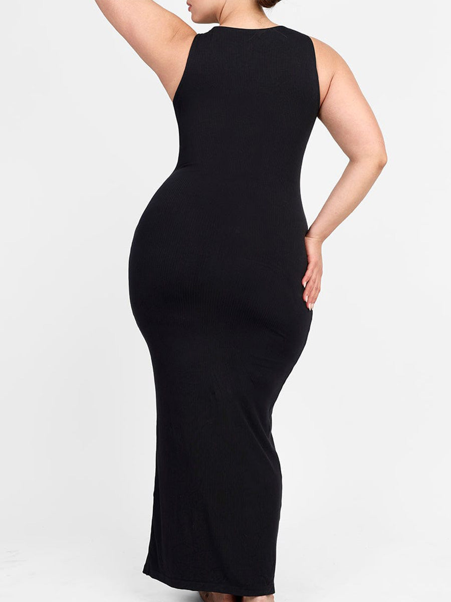 Sculpt™ | Chic Ribbed Long Shaping Dress