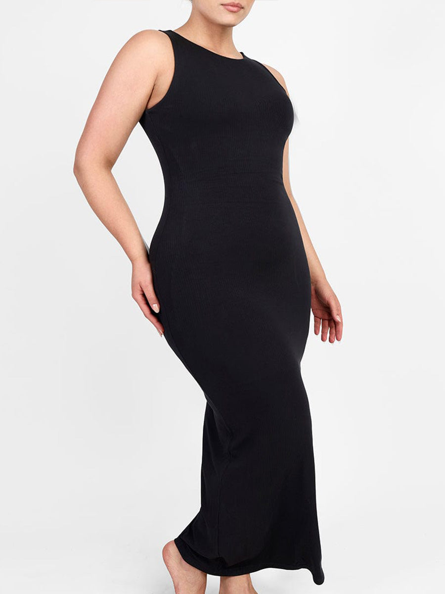 Sculpt™ | Chic Ribbed Long Shaping Dress