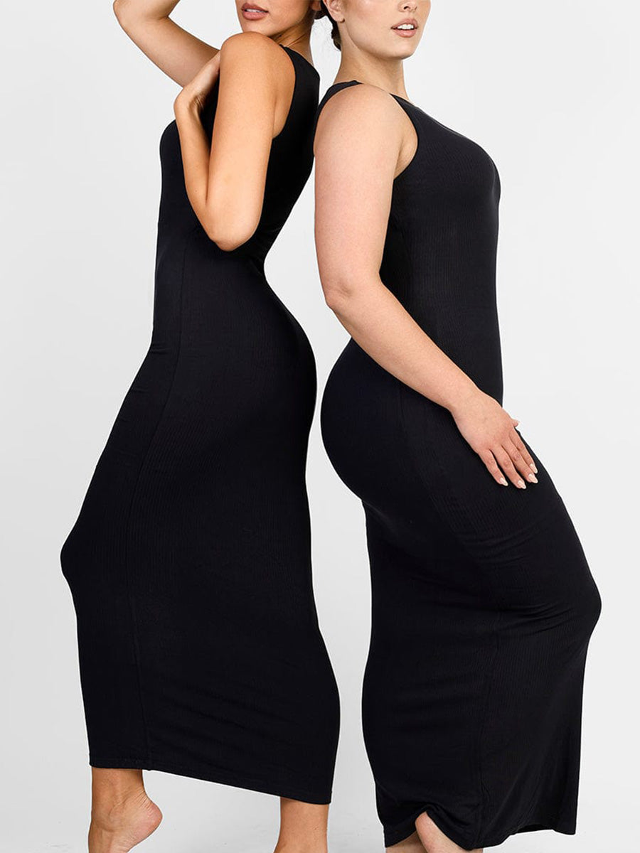 Sculpt™ | Chic Ribbed Long Shaping Dress