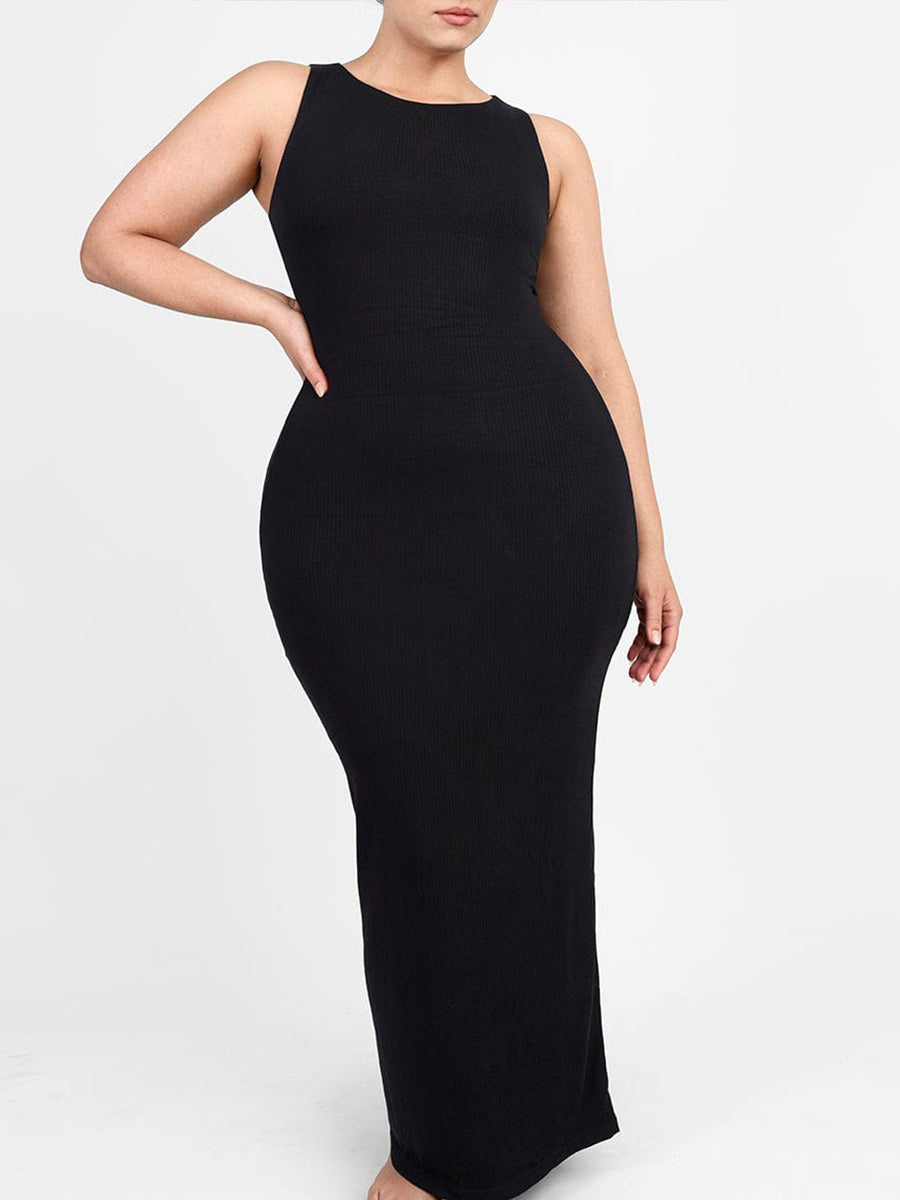 Sculpt™ | Chic Ribbed Long Shaping Dress