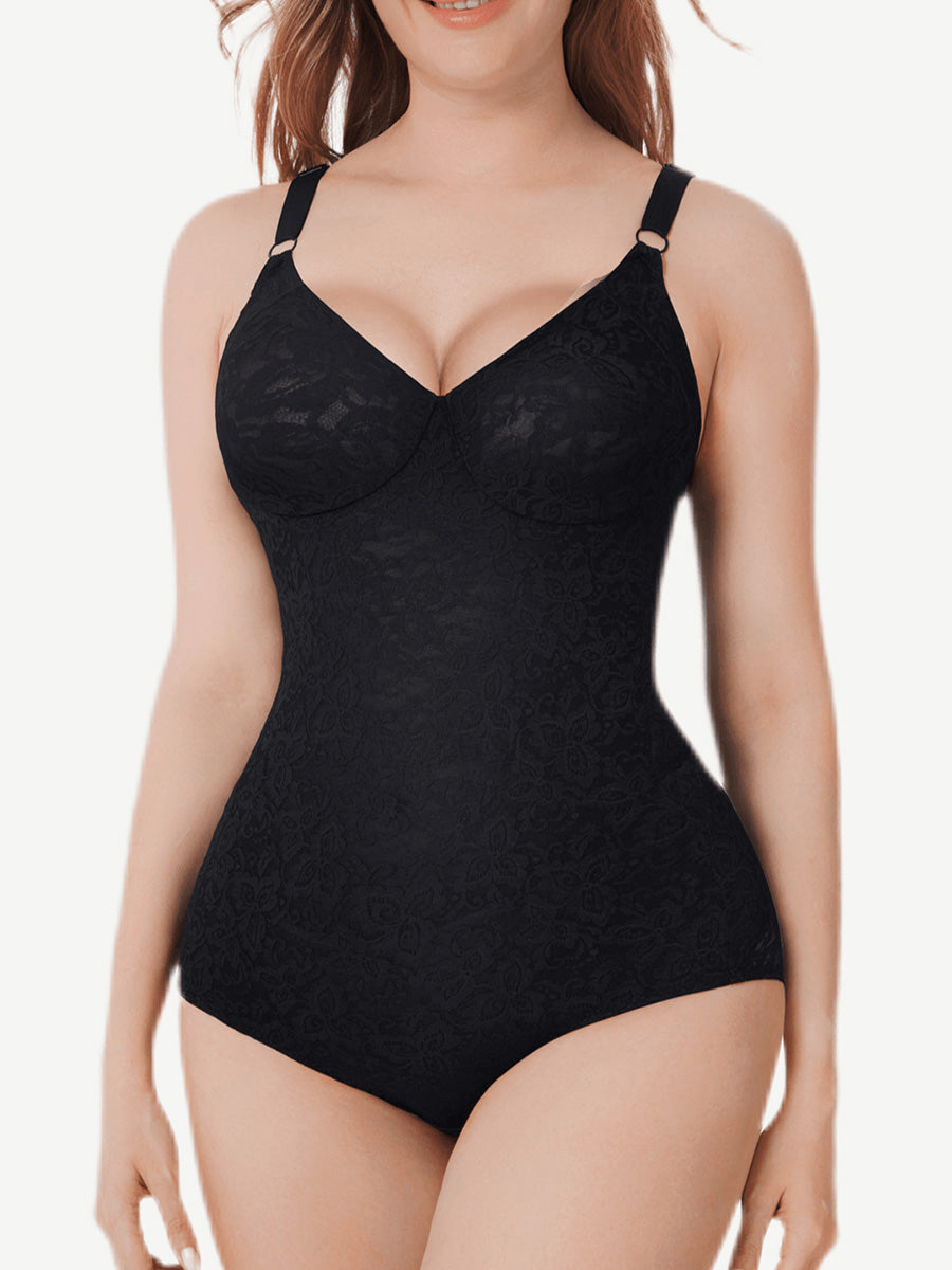 Sculpt™ | Correcting Elegant V-neck Lace Body with Belly Shaping