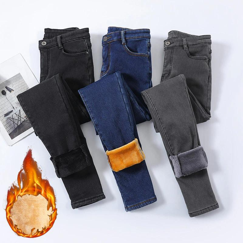 CHYNNA™ | REKBARE FLEECE-GEVOERDE THERMOJEANS