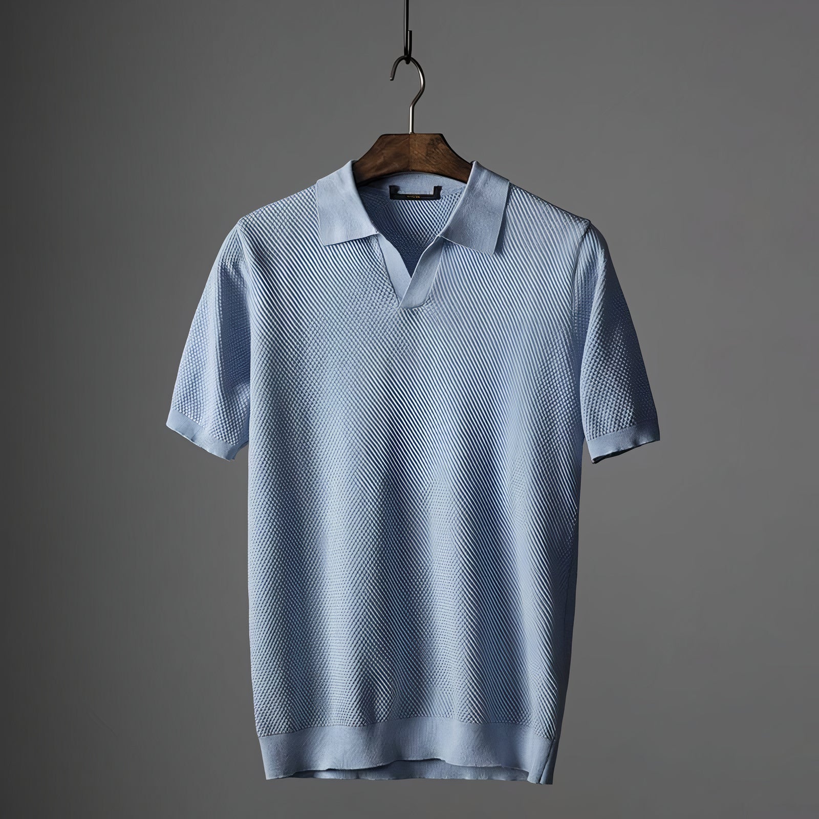 V-gebreid poloshirt - Stefan