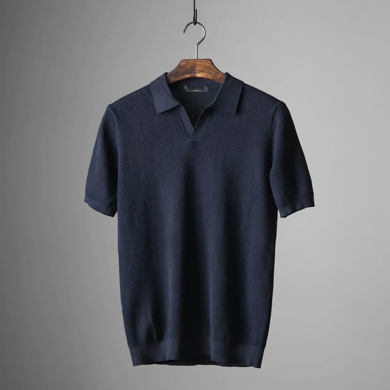 V-gebreid poloshirt - Stefan