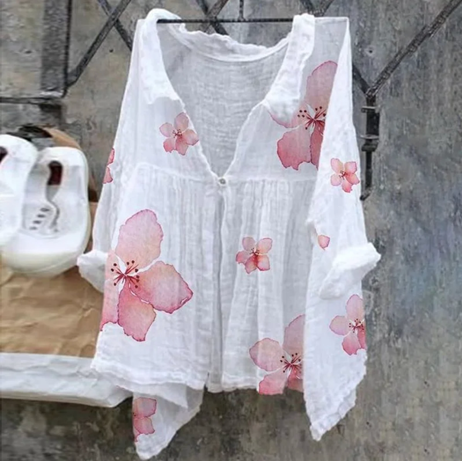 Spring Flowers™ | Linnen Lente Blouse