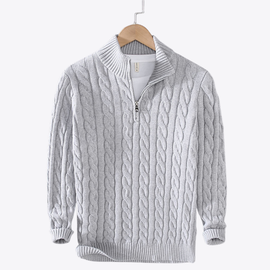 Travor - Cotton Zip Sweater