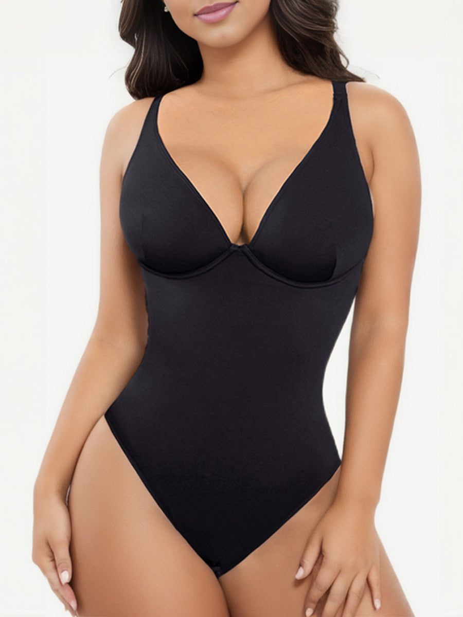 Sculpt™ | Correcting V-Neck Thong Body with Tummy Control