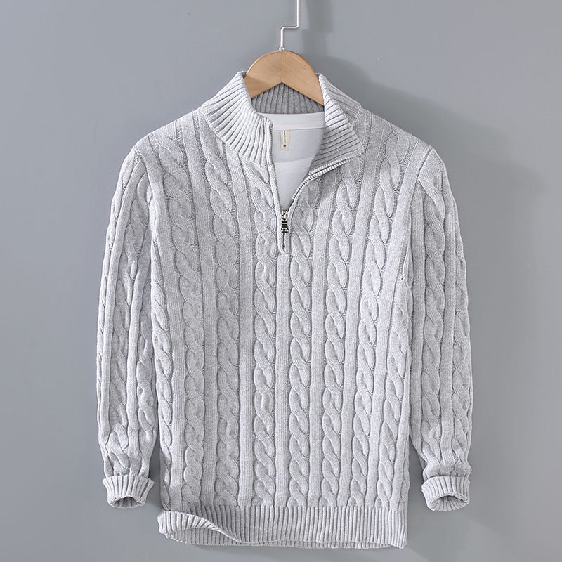 Travor - Cotton Zip Sweater