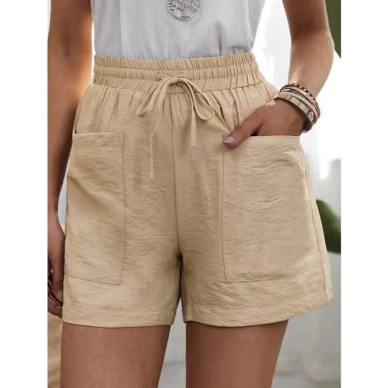 DELPHINE™ | HOGE TAILLE SHORT MET ELASTIEK