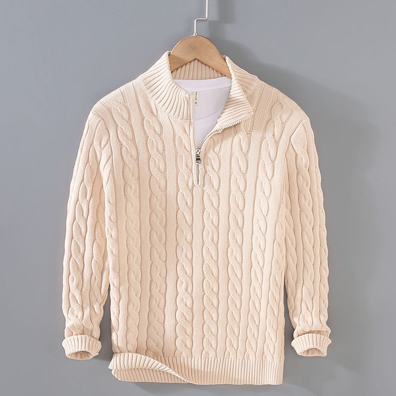 Travor - Cotton Zip Sweater